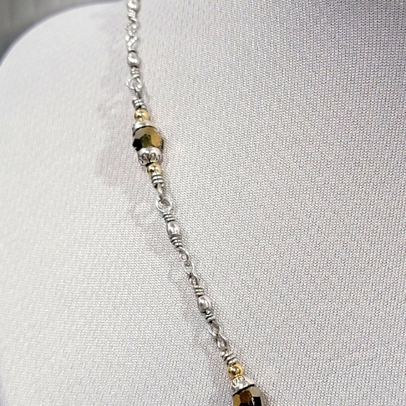 EXTREMELY RARE BRIGHTON AMERICAN BEAUTY TOPAZ  CRYSTAL  NECKLACE NWOT - Picture 5 of 8